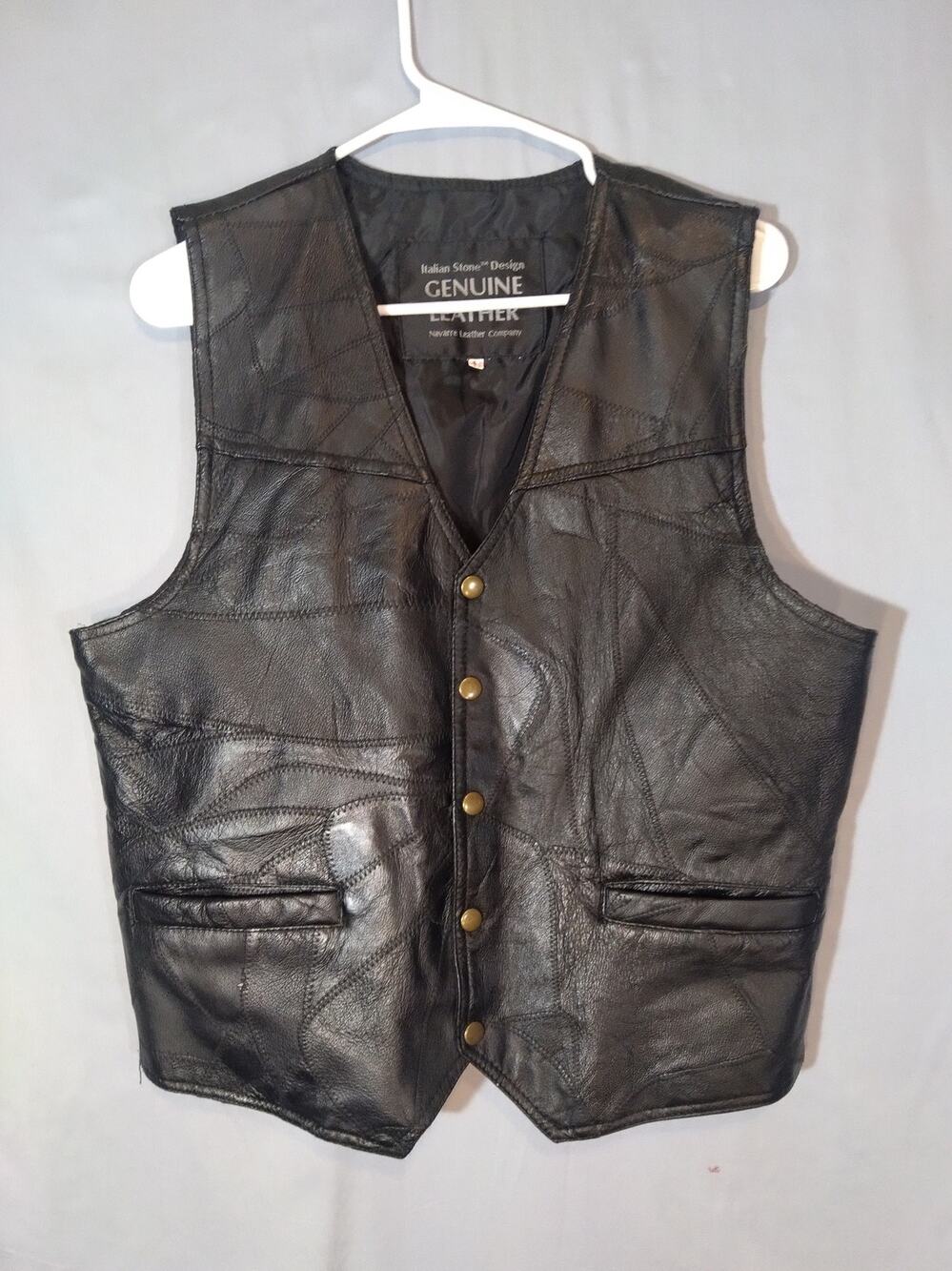 Navarre Leather Company Black Vest